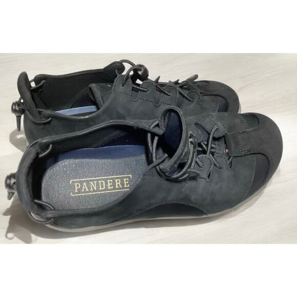 Pandere Expandable Leather no tie Sneaker two Step sz 7 black - Picture 6 of 7